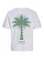 Preview: Jack & Jones Tshirt mit Backprint Palme weiß