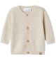 Preview: Name It Strickjacke Beige mit Knöpfen