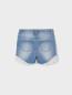 Preview: Name It Girls Jeansshorts mit Spitzeneinsatz