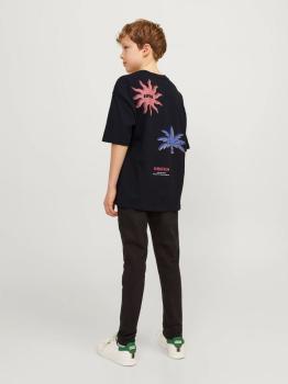 Jack & Jones Tshirt mit Backprint Palme Sonne schwarz