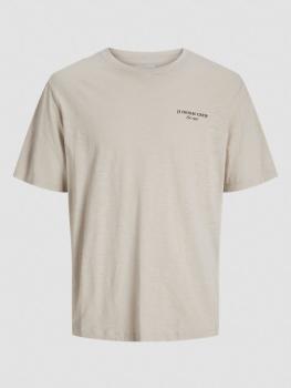 Jack & Jones T-Shirt Denim Crew beige