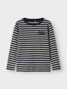 Name it Mini gestreiftes Longsleeve mit Traktor navy