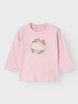 Name it Baby Longsleeve Butterfly 'Hello World' rosa