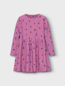 Name it Mini Kleid mit Punkten pink