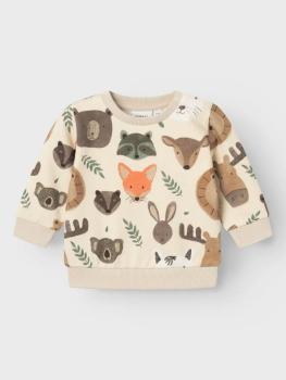 Name it Baby Sweater Wildtiere AOP beige