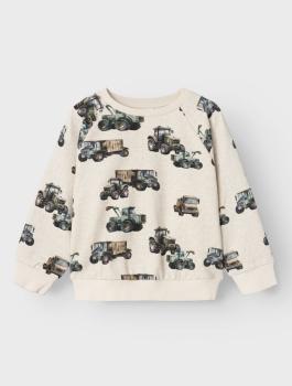 Name it Mini Traktor Sweater beige