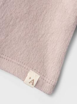 Lil Atelier Mini Longsleeve mit Rüschenkragen rosé