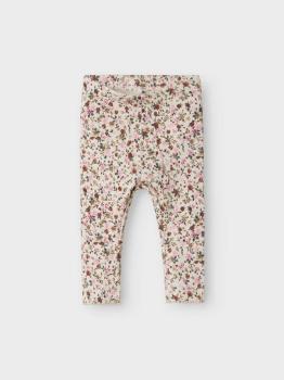 Name it Baby Leggings mit Retro-Blumenmuster beige