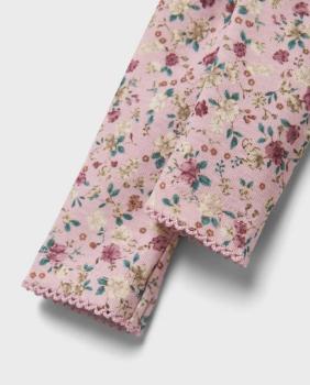 Name it Baby Leggings mit Retro-Blumenmuster rosa