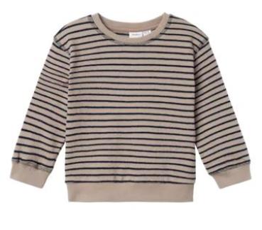 Name It Sweatshirt gestreift taupe-navy