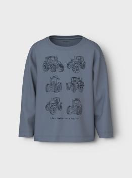 Name it Mini Longsleeve Traktor Samtprint