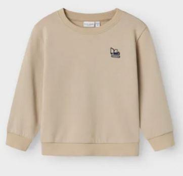 Name It Sweatshirt beige mit Bagger Stickerei