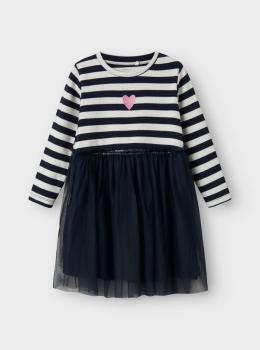 Name it Mini Tüllkleid mit Herz navy