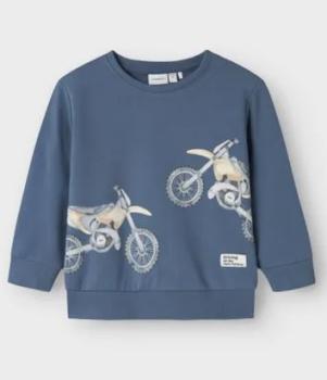 Name It Boys Sweater Motorrad blau