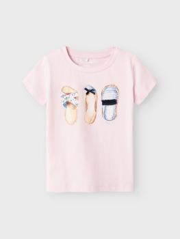 Name it Mini T-Shirt Schuh Trio rosa