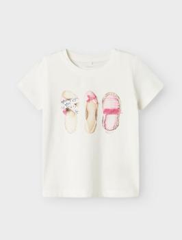 Name it Mini T-Shirt Schuh Trio weiß