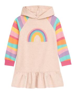 Danamade Sweatkleid Regenbogen beige