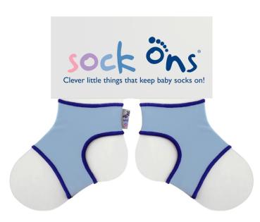 SockOns Baby Sockenhalter 0-6 Monate hellblau