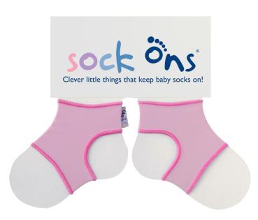 SockOns Baby Sockenhalter 6-12 Monate rosa