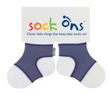 SockOns Baby Sockenhalter 0-6 Monate taubenblau