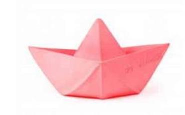 Oli&Carol Badespielzeug Origami Boot pink