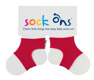 SockOns Baby Sockenhalter 0-6 Monate rot