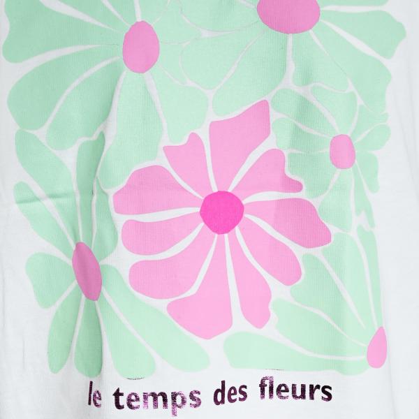 Blue Effect Boxy T-Shirt mit Flower Backprint