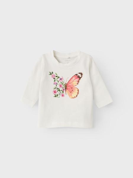 Name it Baby Longsleeve Butterfly white