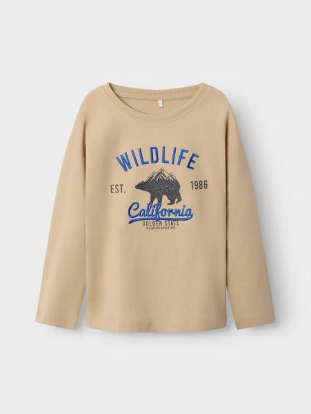 Name it Mini Longsleeve Wildlife beige