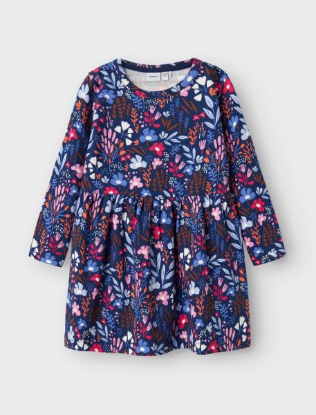 Name it Mini Kleid Wildflowers blau