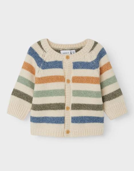 Name it Baby Strickjacke mit Blockstreifen