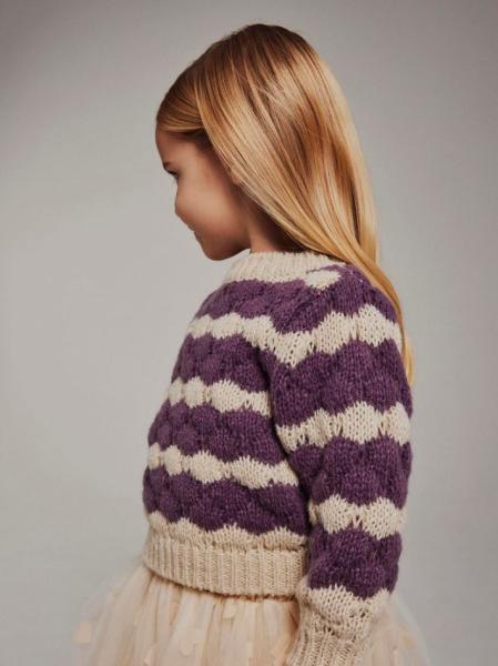 Name it Mini Strickpullover mit Streifen lila