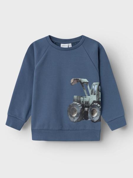 Name it Mini Traktor Sweater blau