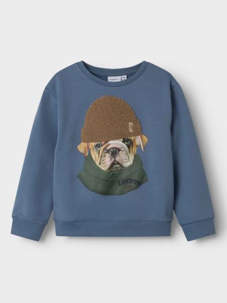 Name it Mini Sweater Bulldogge blau