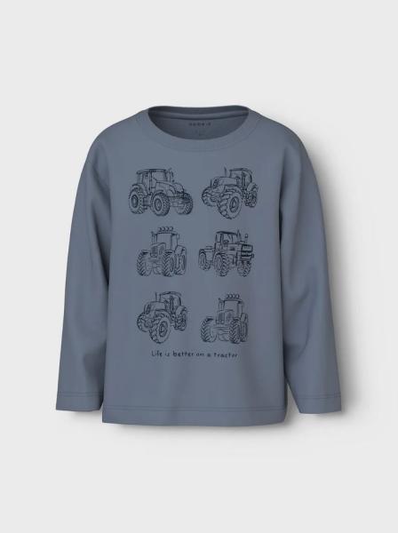 Name it Mini Longsleeve Traktor Samtprint