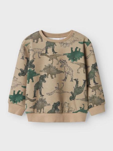 Name it Mini Sweater Dino AOP beige