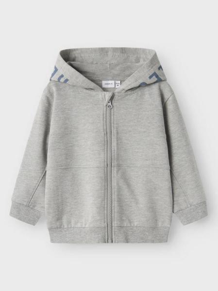 Name it Mini Sweatjacke 'Break the Rules' grau