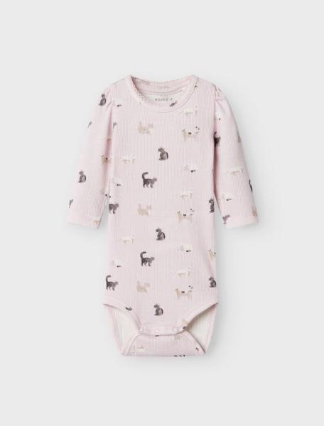 Name it Baby Ripp-Body mit Katzenprint