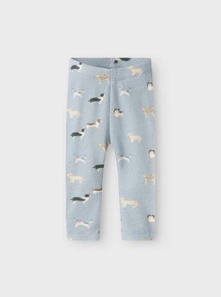 Name it Baby Ripp-Leggings mit Hundeprint blau