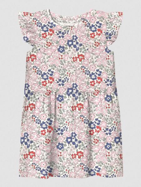 Name it Mini Kleid mit Blumenmuster rot
