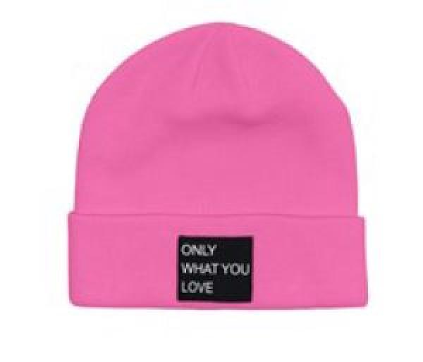 Kids ONLY Beanie 'Only what you love' pink