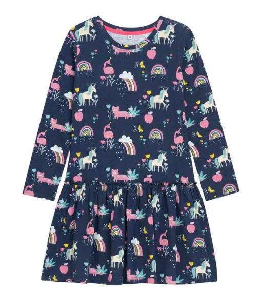 Danamade Mini Kleid Demilia Einhornmuster navy