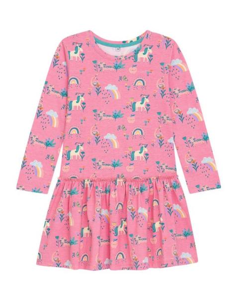 Danamade Mini Kleid Demilia Einhornmuster rosa