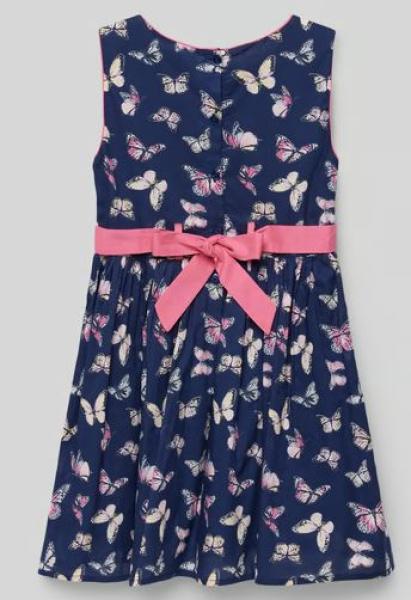 Happy Girls Festkleid Schmetterlinge navy