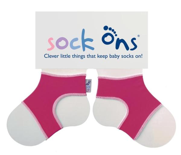 SockOns Baby Sockenhalter 6-12 Monate pink