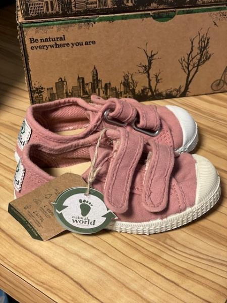 Natural World Sneakers Klett alt rosé