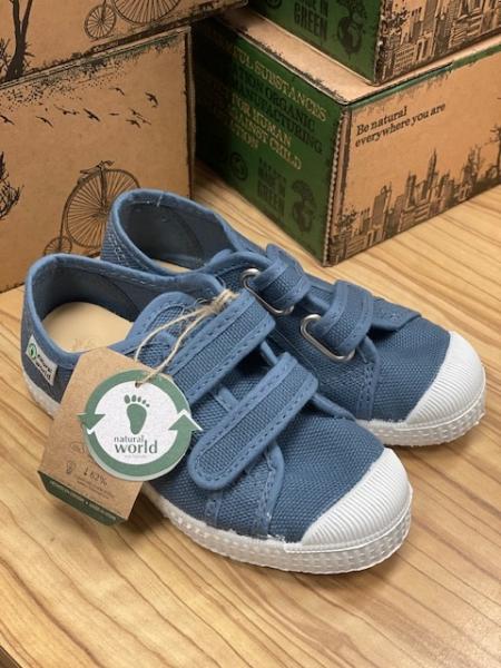 Natural World Sneakers Klett lavendel