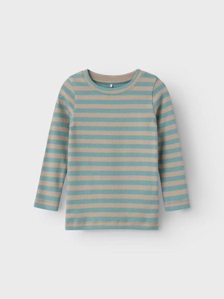 Name it Mini Longsleeve gestreift petrol