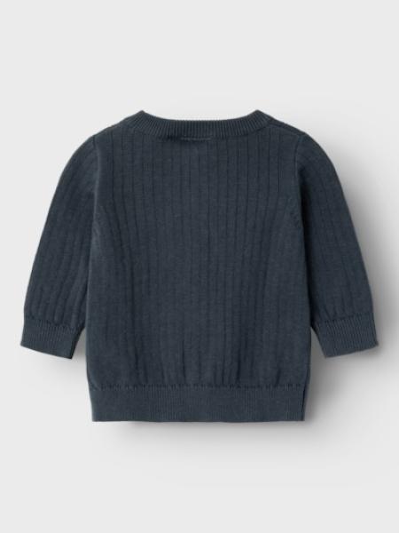 Name it Baby Strickjacke Rippstreifen navy