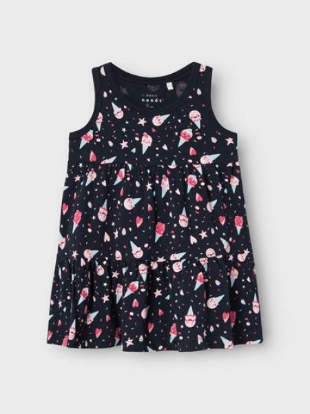 Name it Mini Sommerkleid mit Print, navy